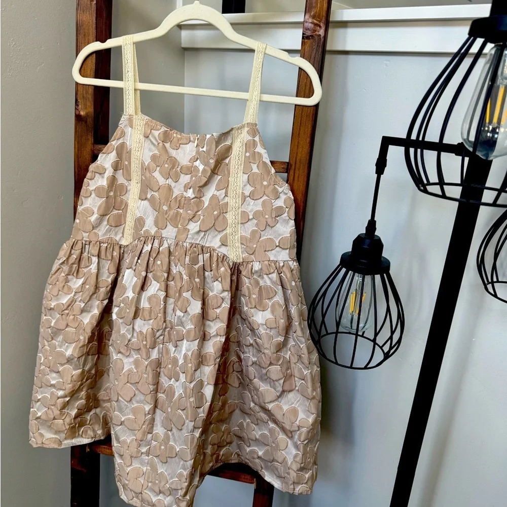 POL Beige Boho bubble tunic/dress